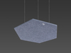 HEX Suspended acoustic panels architectural lighting solutions LL0304SAC-12-300