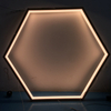 Hexagon Frame Light Pendant Acoustic Architectural Lighting LL0187SAC