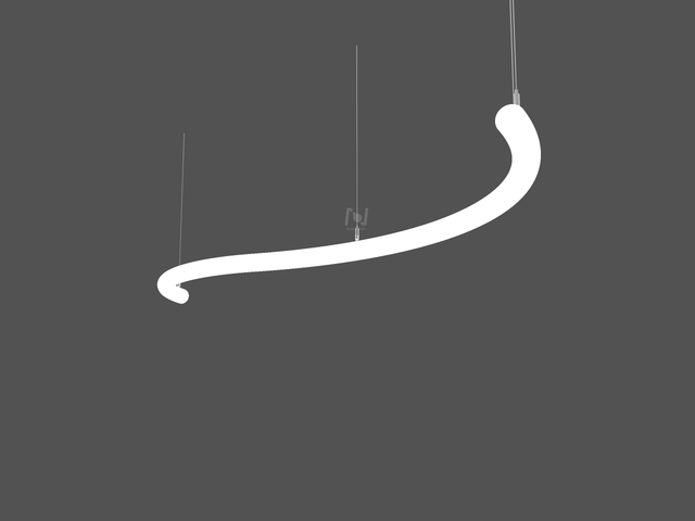 Curve light with 360 degree illumination decorative indoor light LL0176S