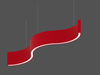 Acoustic Curve Linear LED Pendant Lighting Fixtures LL0189S
